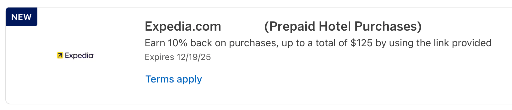 Expedia merchant offer