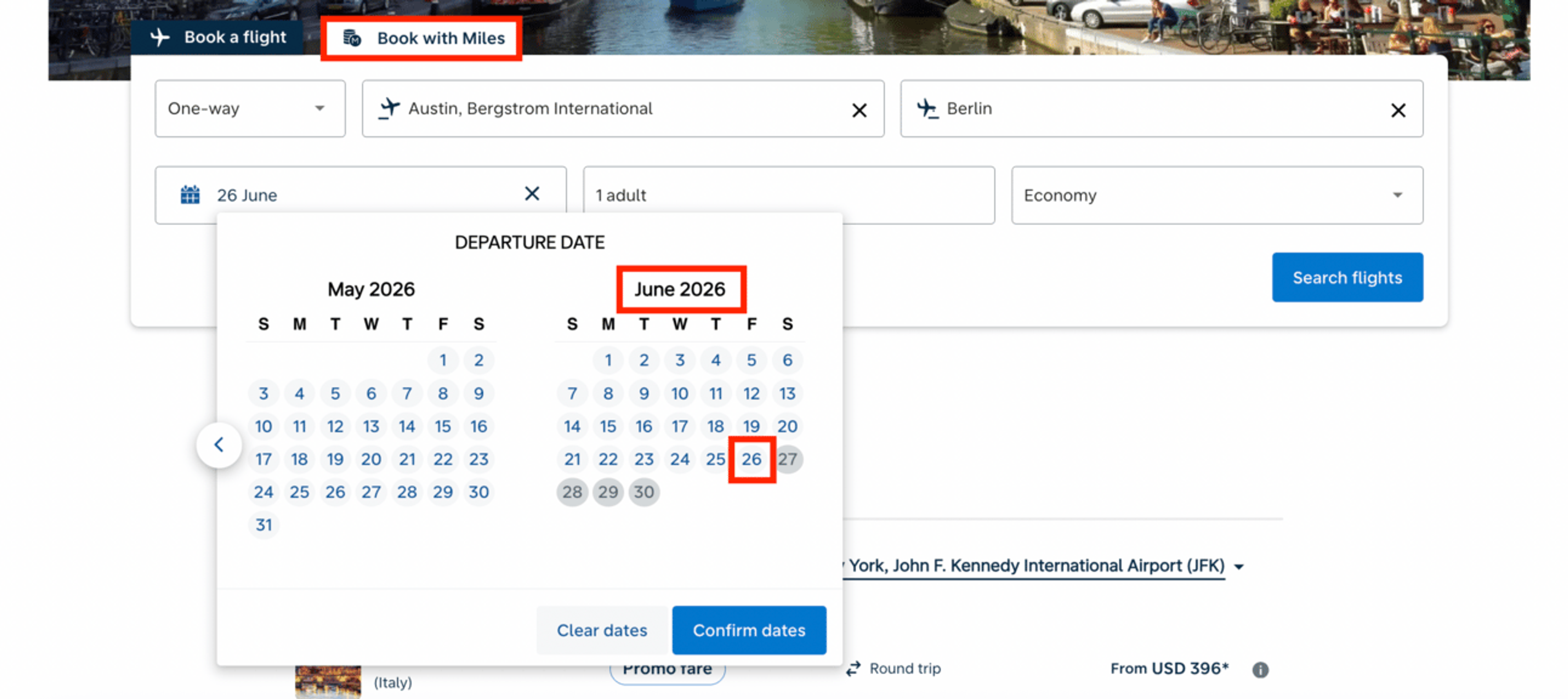 Flying Blue Award Calendar Instructions