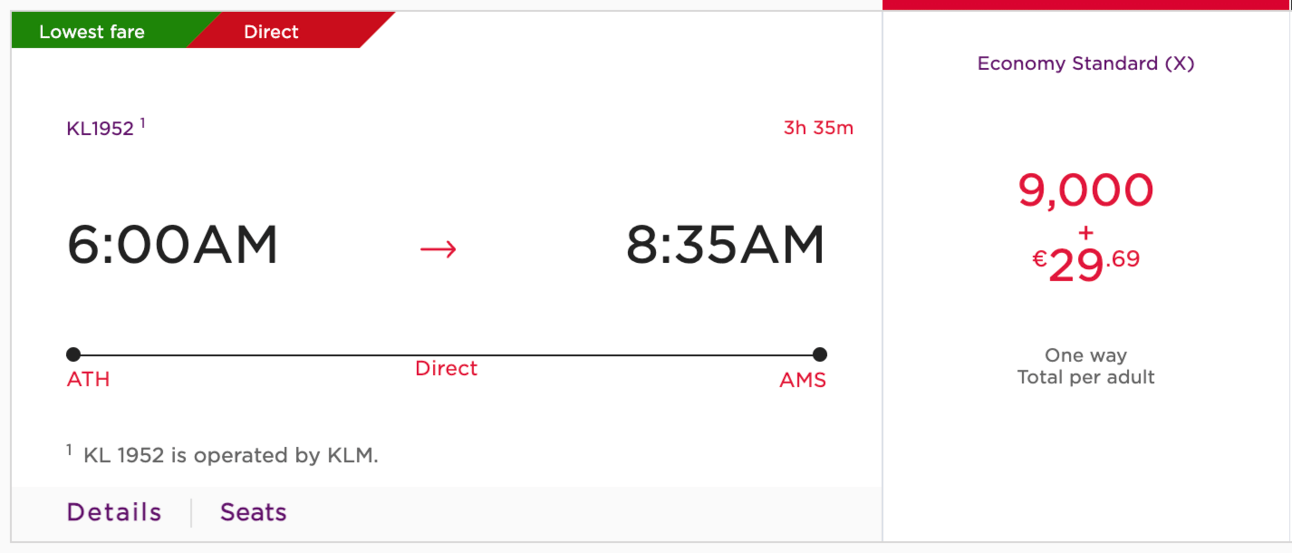 ATH-AMS for 9,000 miles