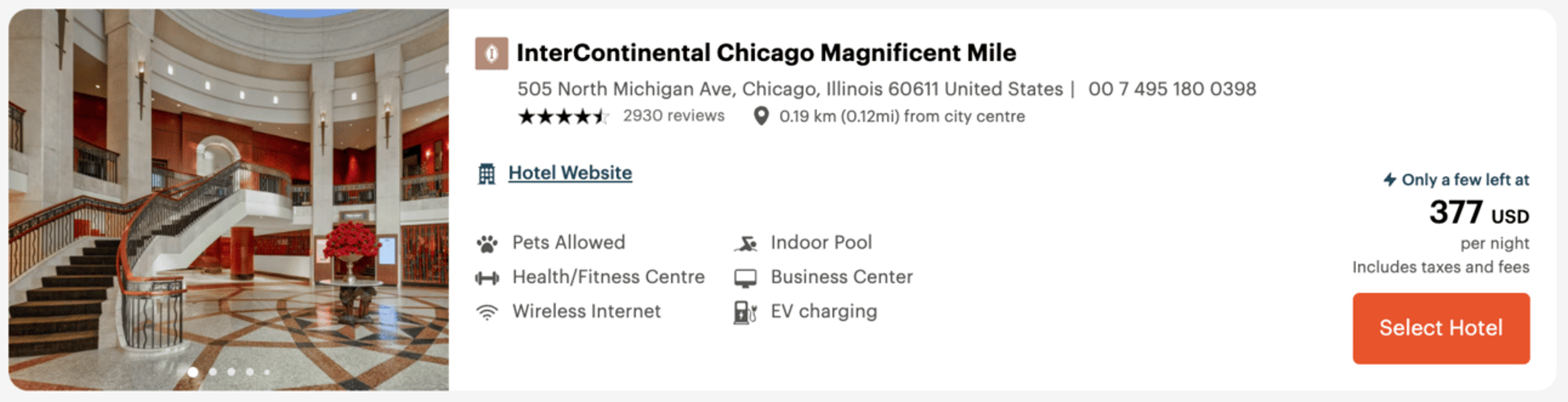 Intercontinental Chicago for $377
