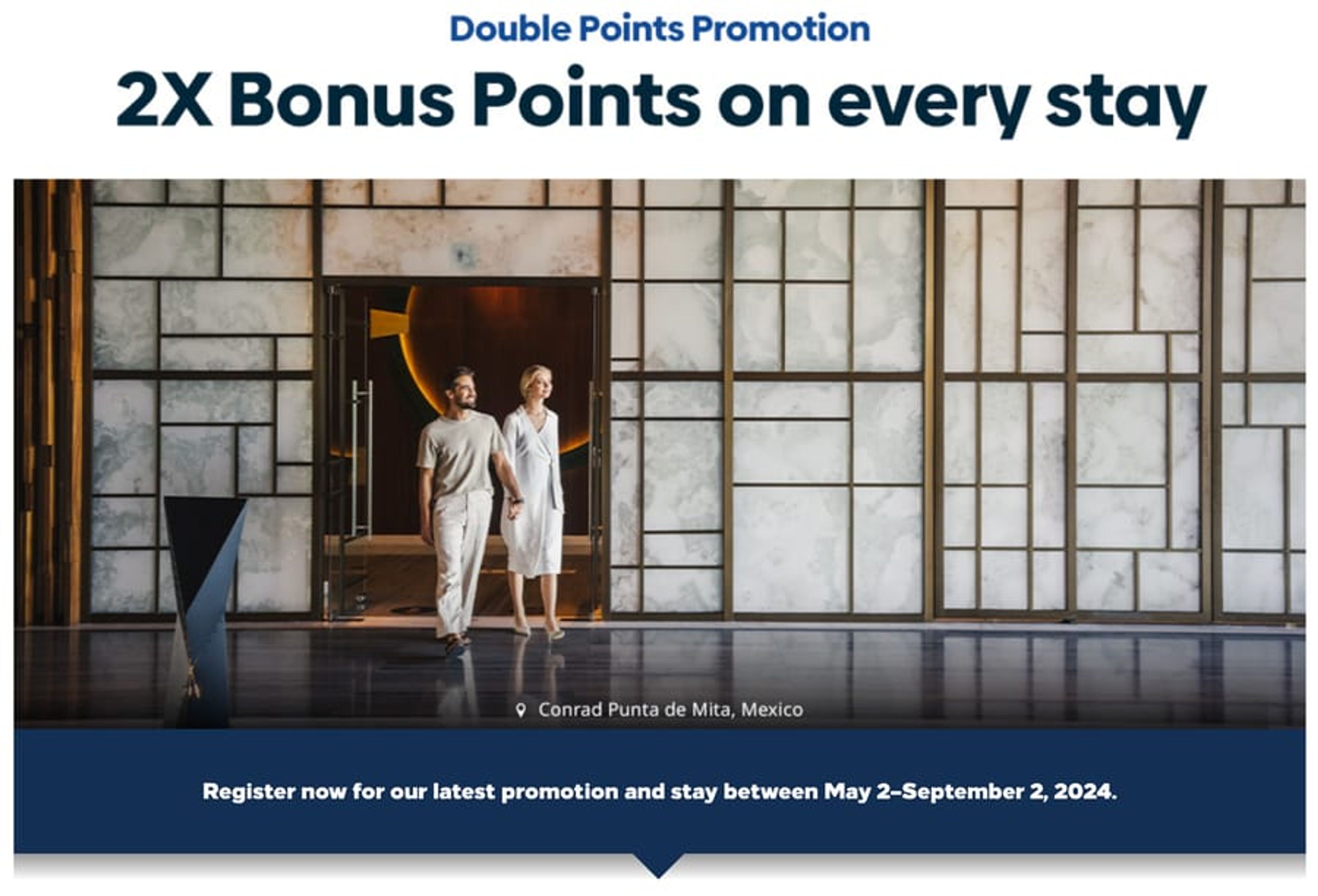 Hilton 2x bonus ponts promo