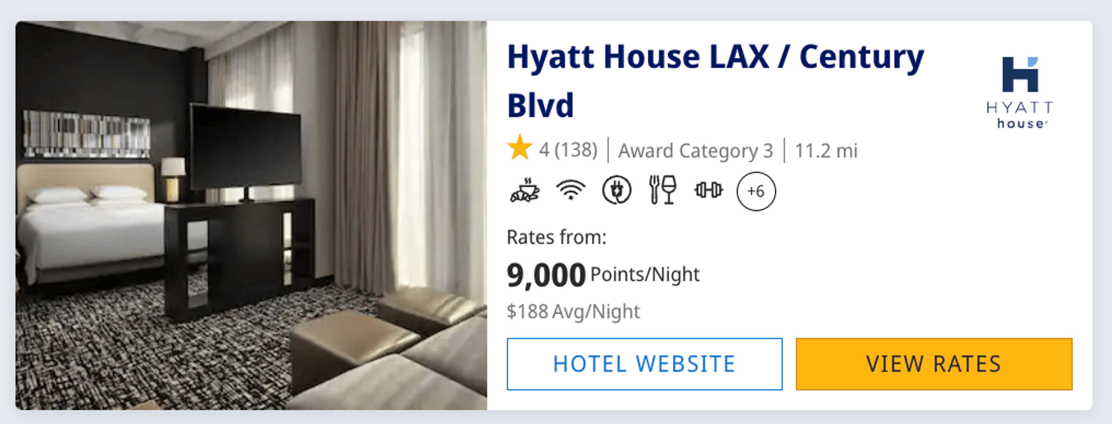 Hyatt House LAX for 9,000 points per night