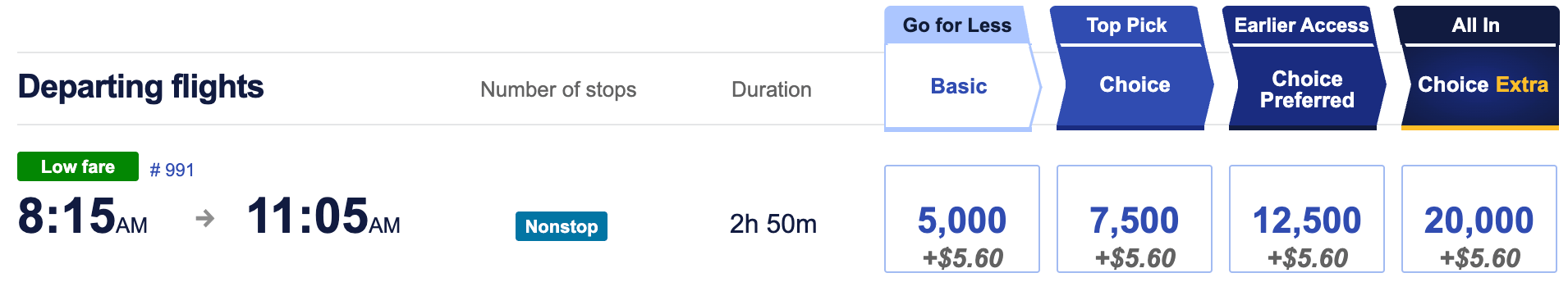 MDW to AUS for 5,000 Southwest points