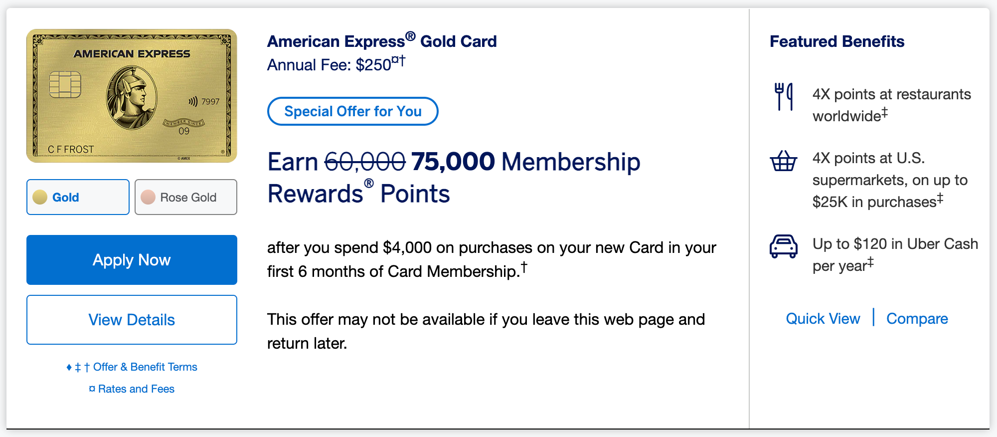 amex gold card