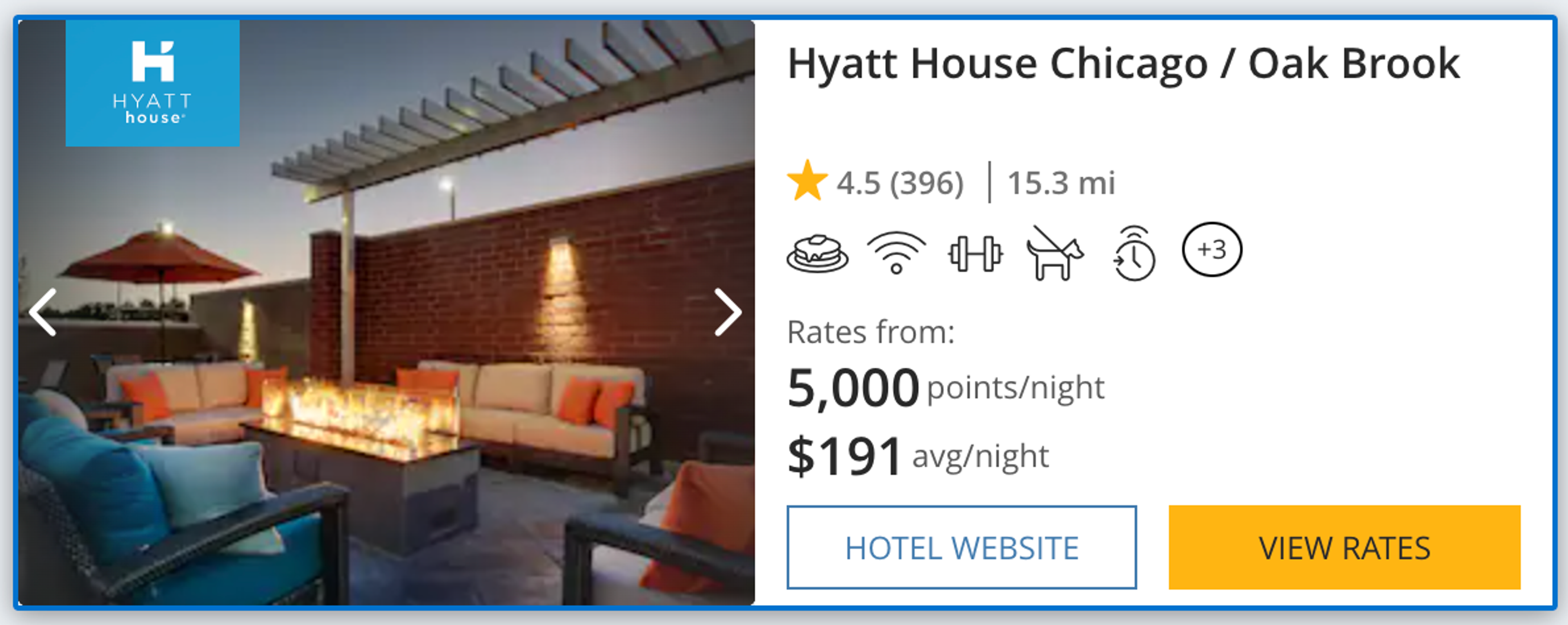 Hyatt sample booking