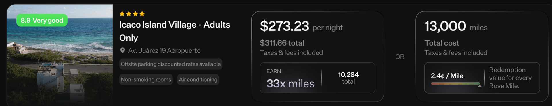 This rate includes free breakfast (for two) and a balcony, BTW