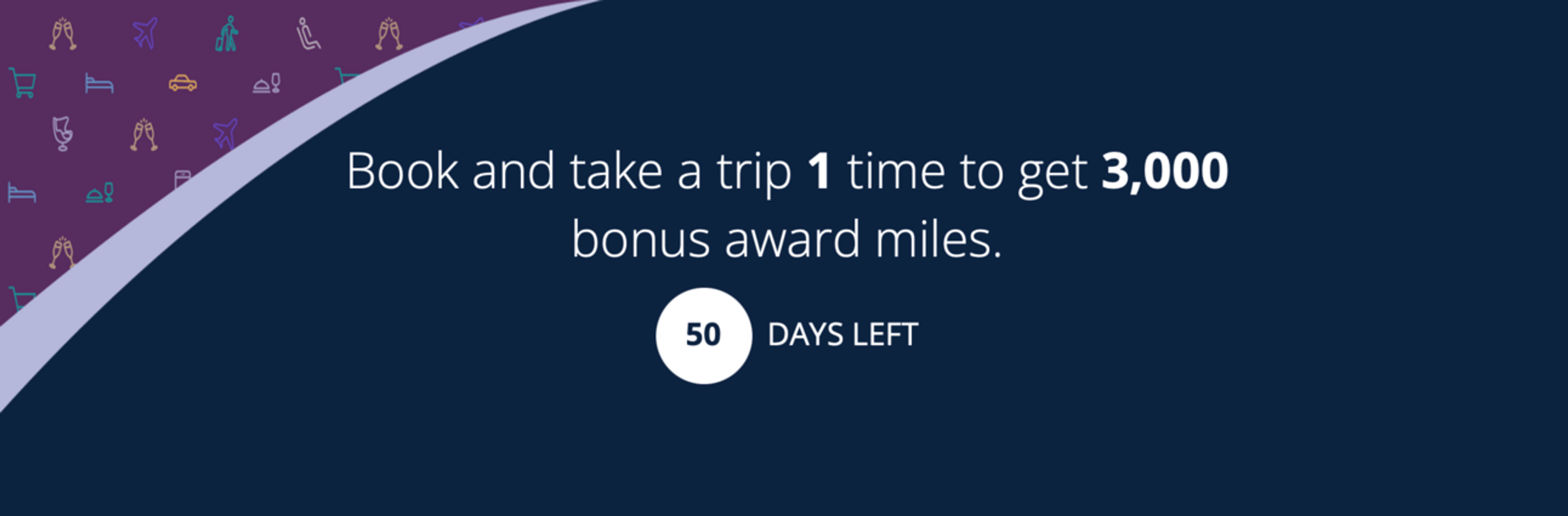 Screenshot of a United MilePlay promo offering 3,000 bonus miles