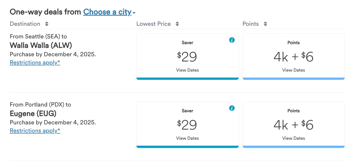 $29 Alaska flight examples