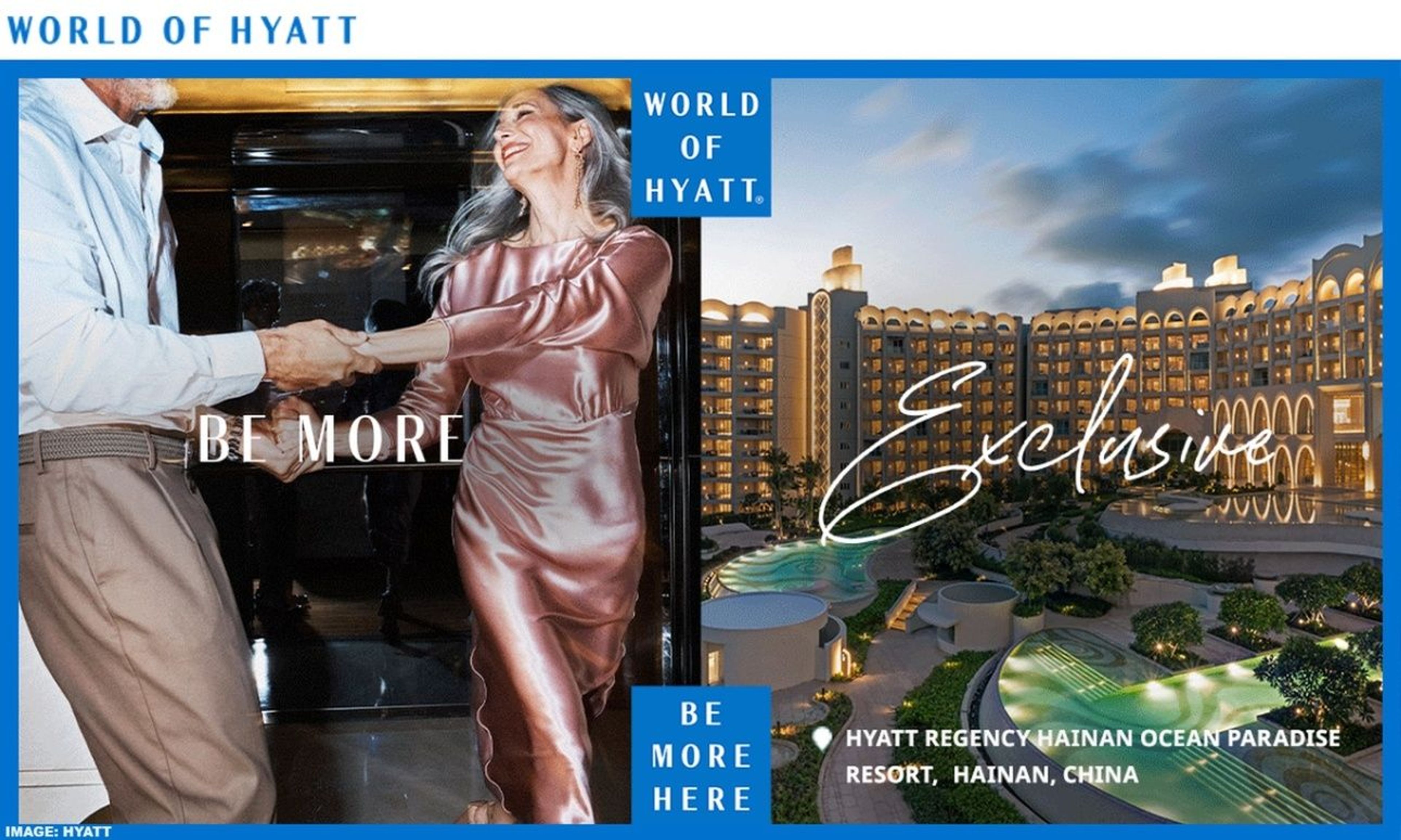 A screenshot from the email Hyatt sent out about targeted offers