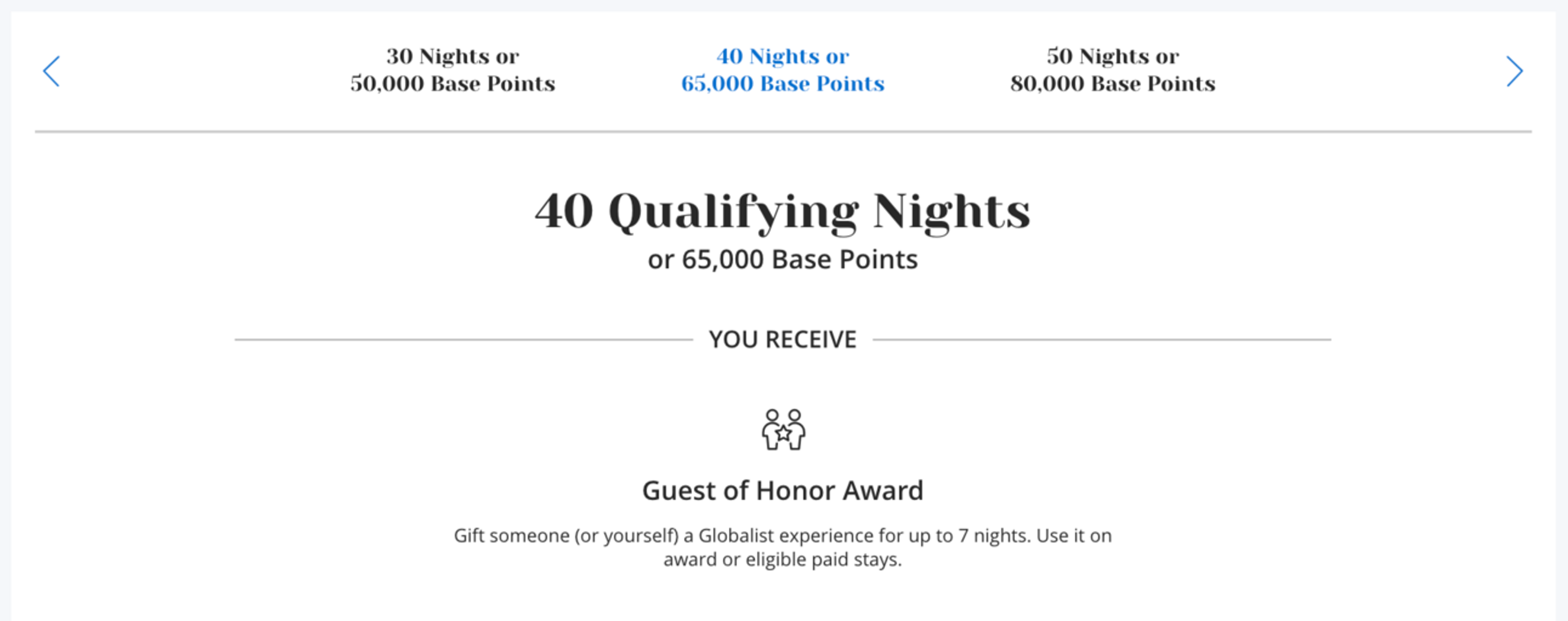 Hyatt's 40-night milestone reward
