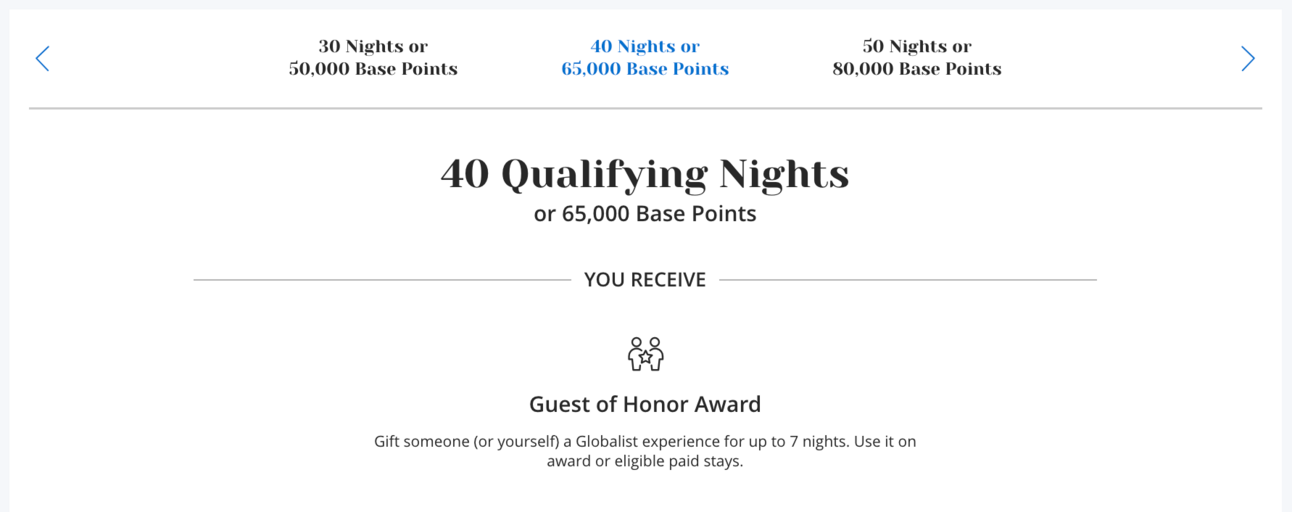 Hyatt's 40-night milestone reward
