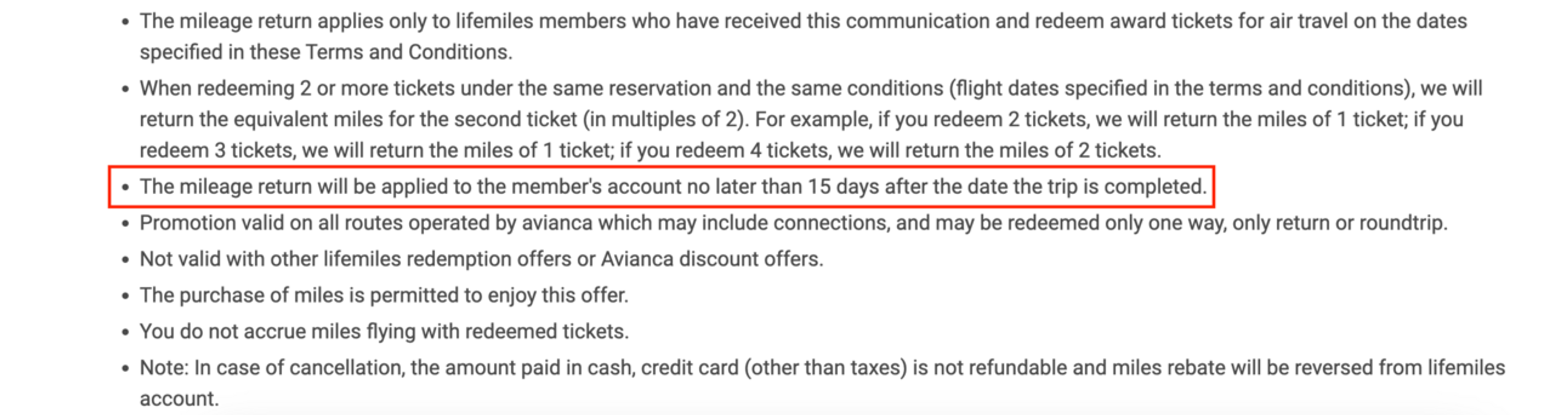 Terms and Conditions from this offer
