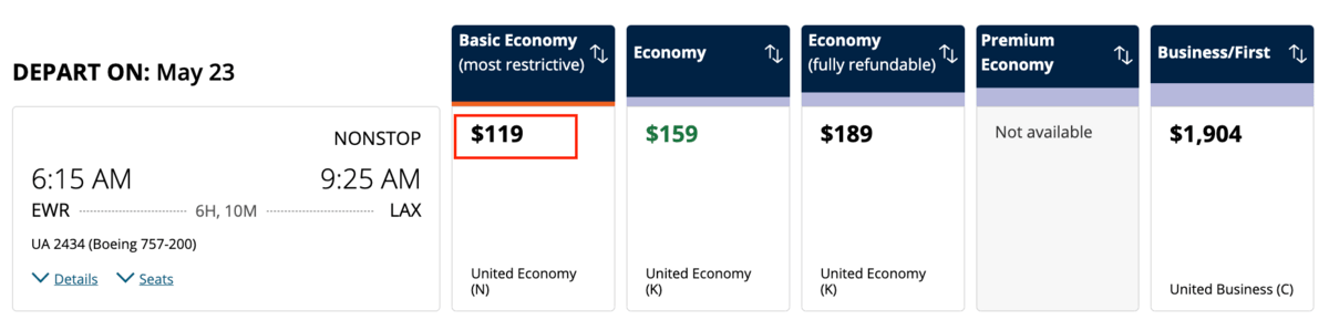 (we’ll use basic economy as the reference point since that’s the lowest price to fly the same product as the points price.)