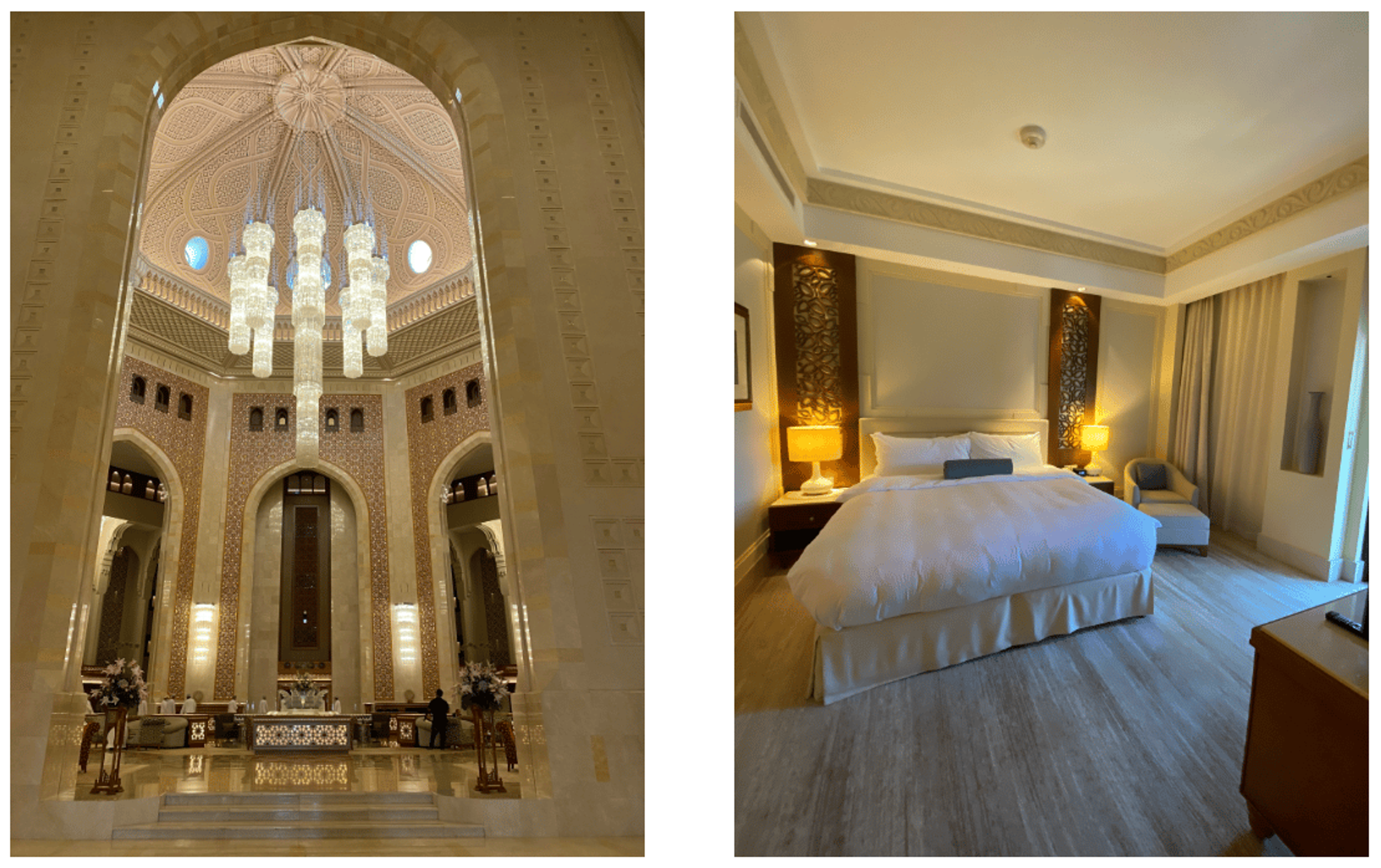 A photo from Mike's stay last year a the luxurious Ritz-Carlton al Bustan Palace in Oman