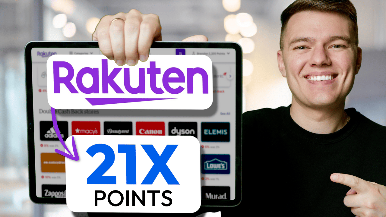 Thumbnail for a YouTube video that says Rakuten 21X points