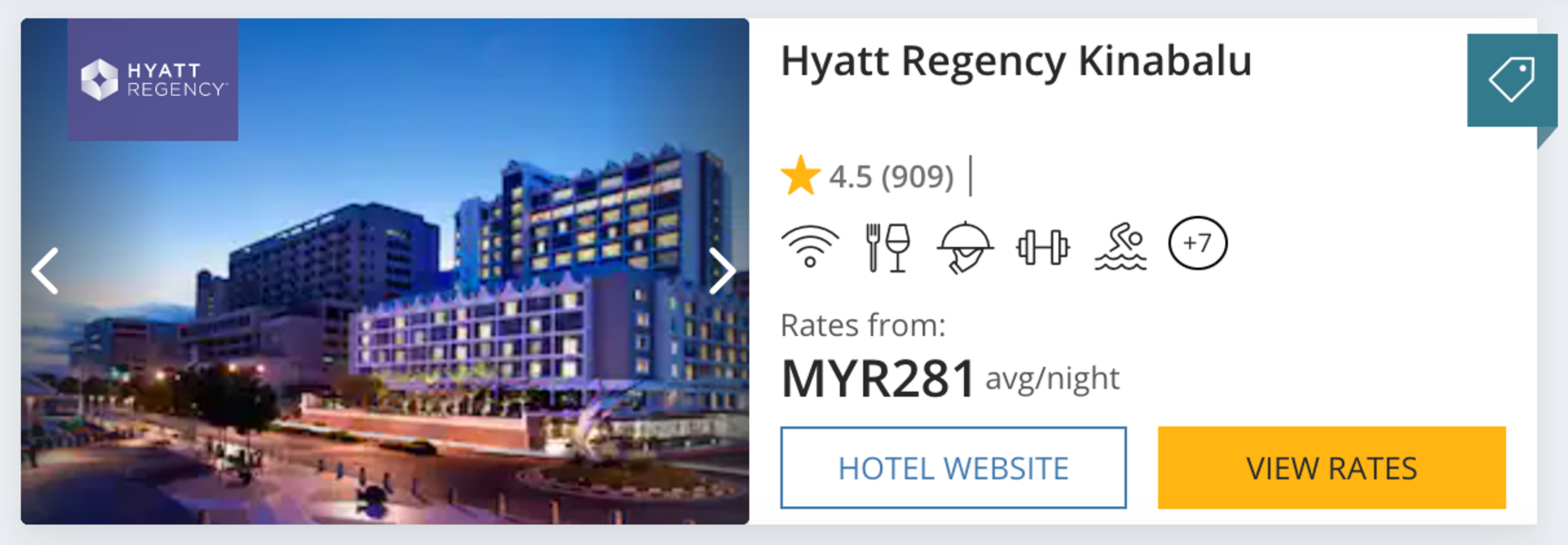 Hyatt sample booking