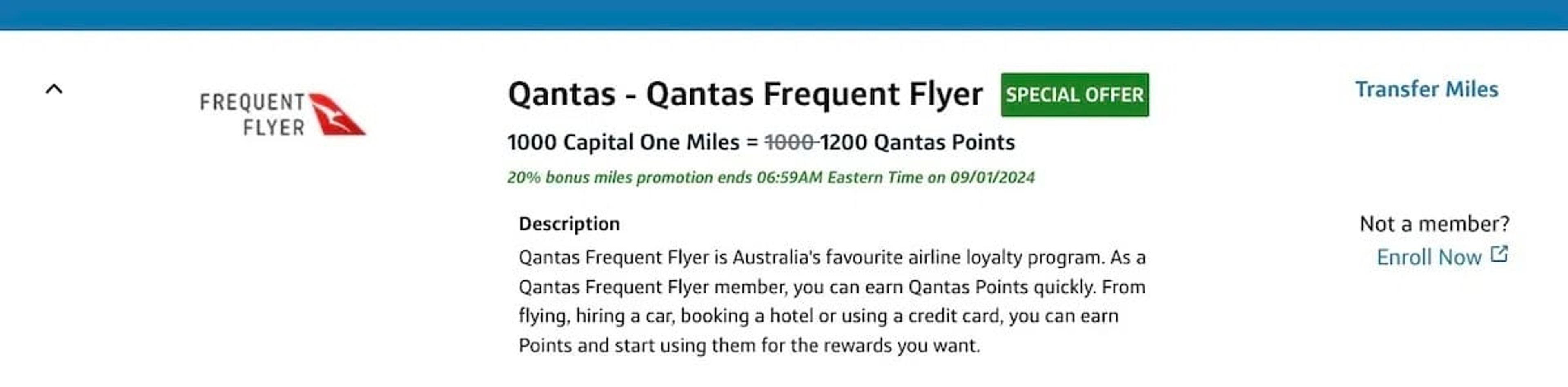 20% transfer bonus to Qantas