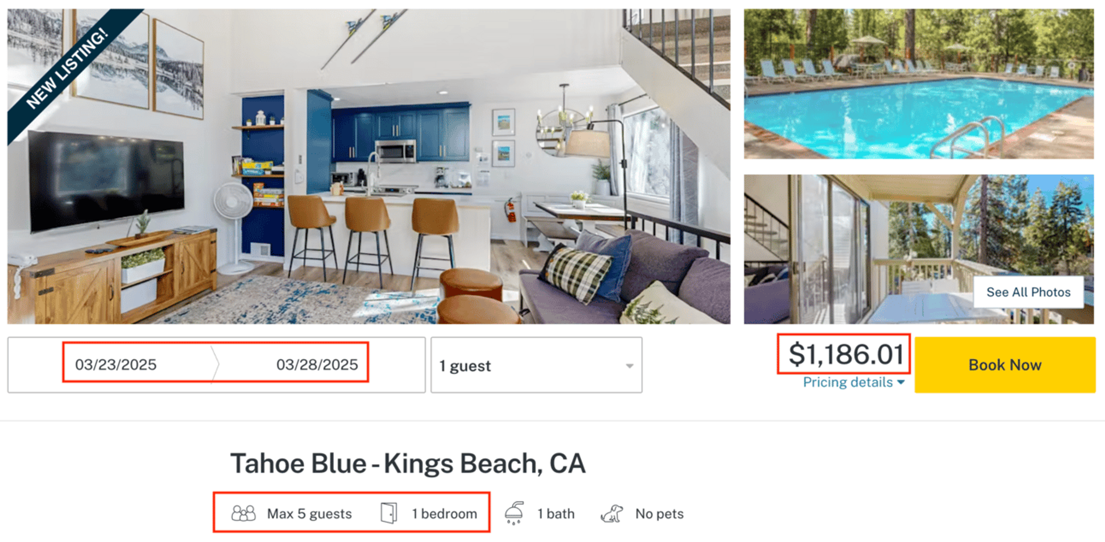Booking on Vacasa