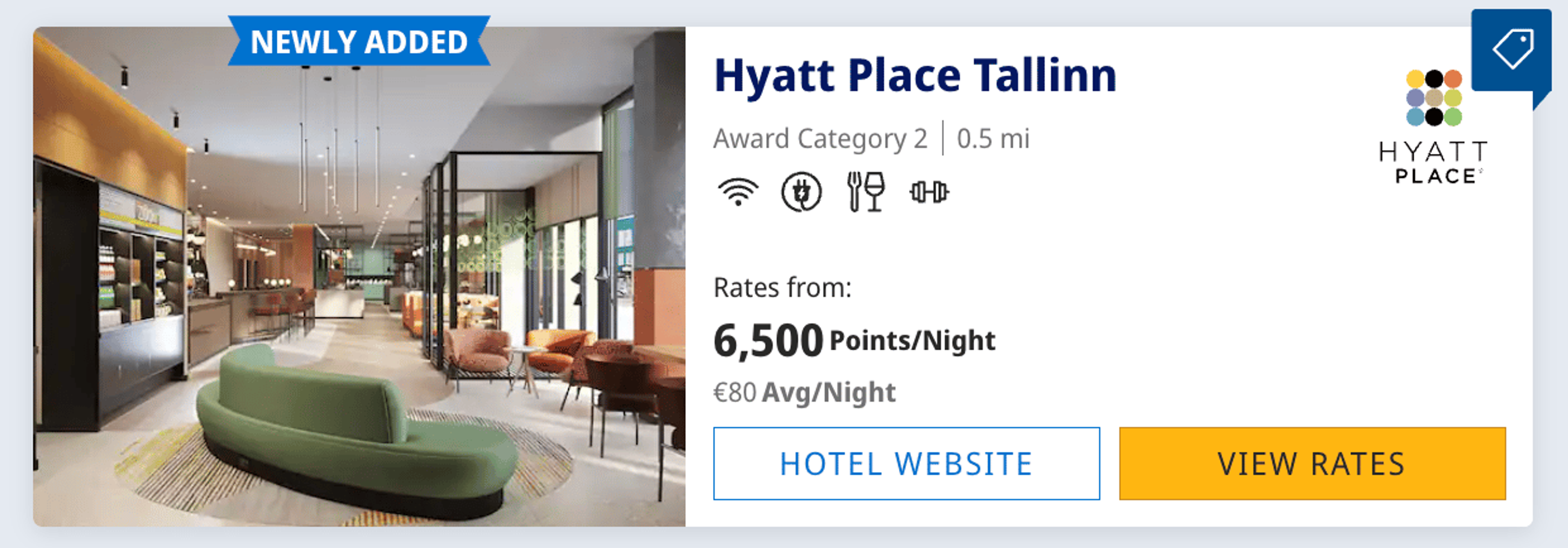 Hyatt Place Tallinn for 6,500 points