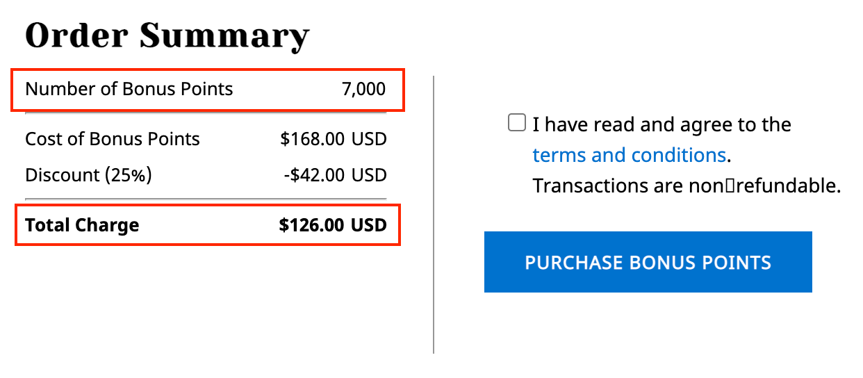 Hyatt buy points