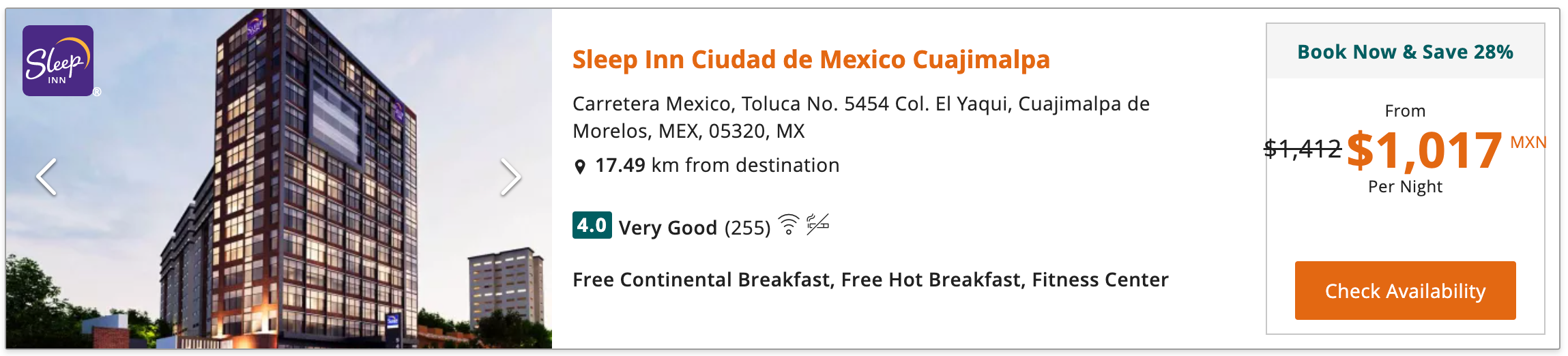 Choice sample booking