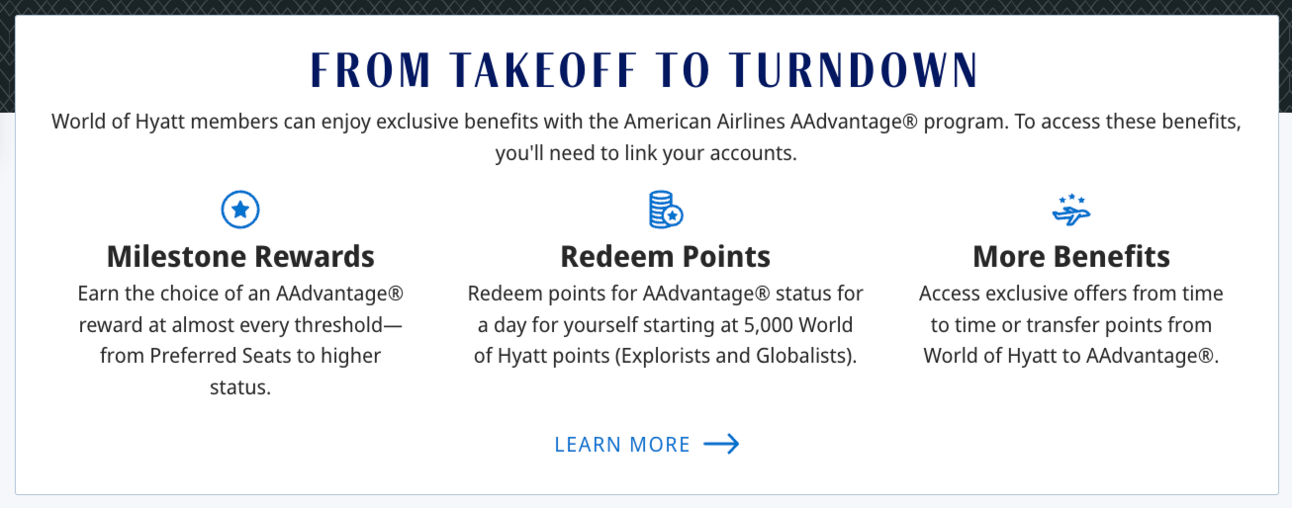 AA and Hyatt partner benefits are now live