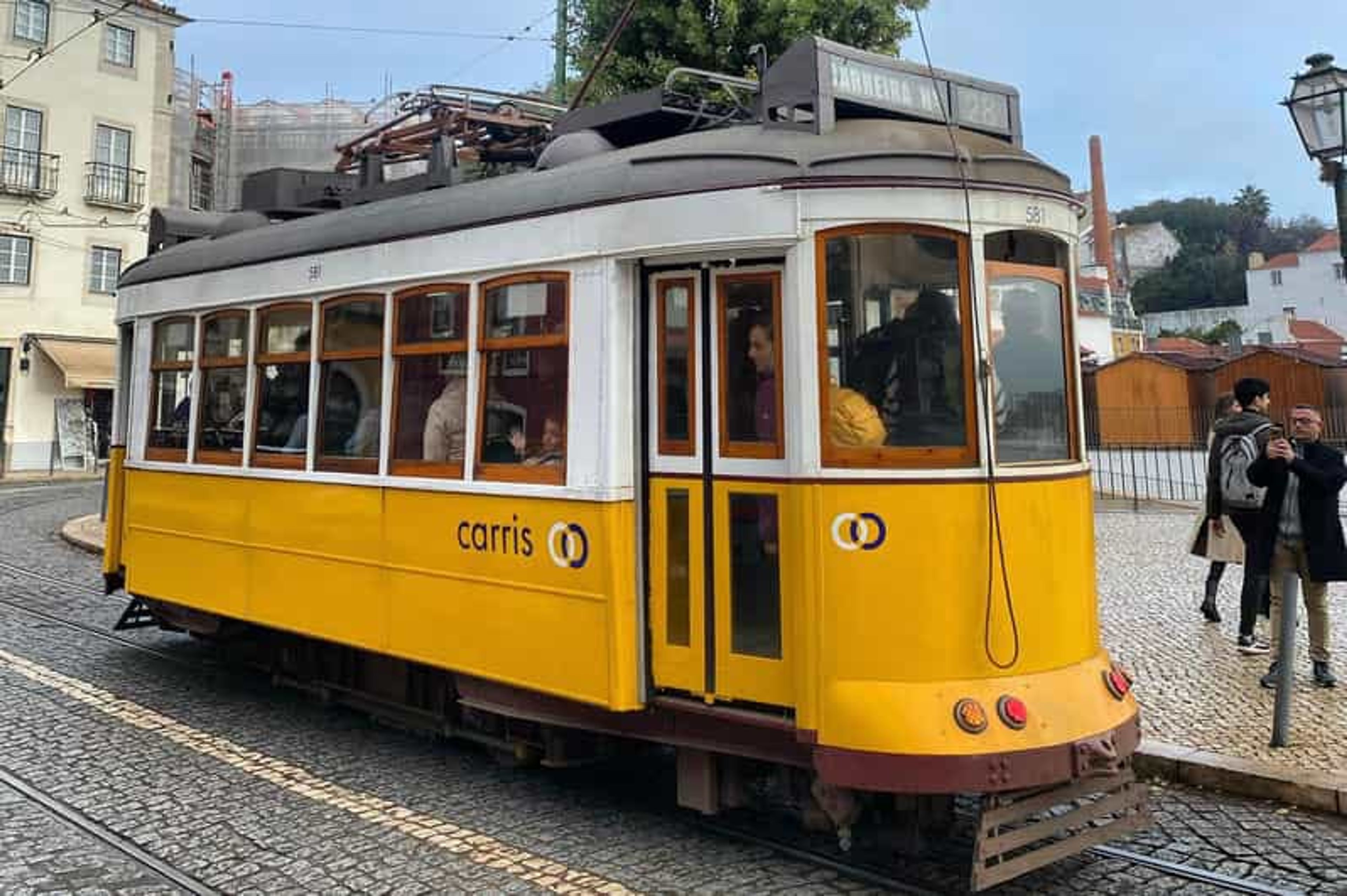 Lisbon yellow tram