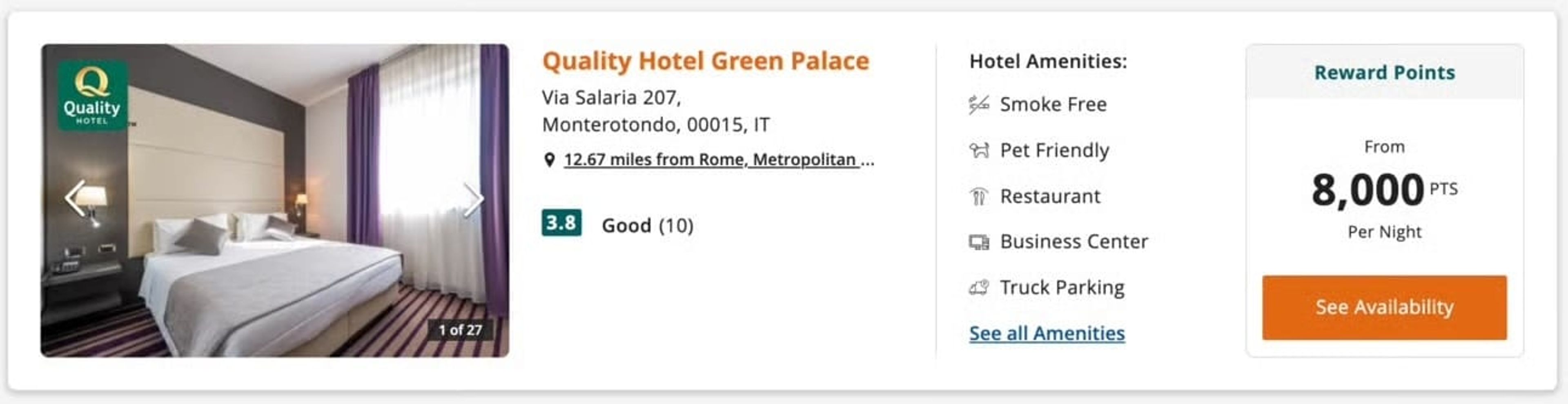 Screenshot from choicehotels.com