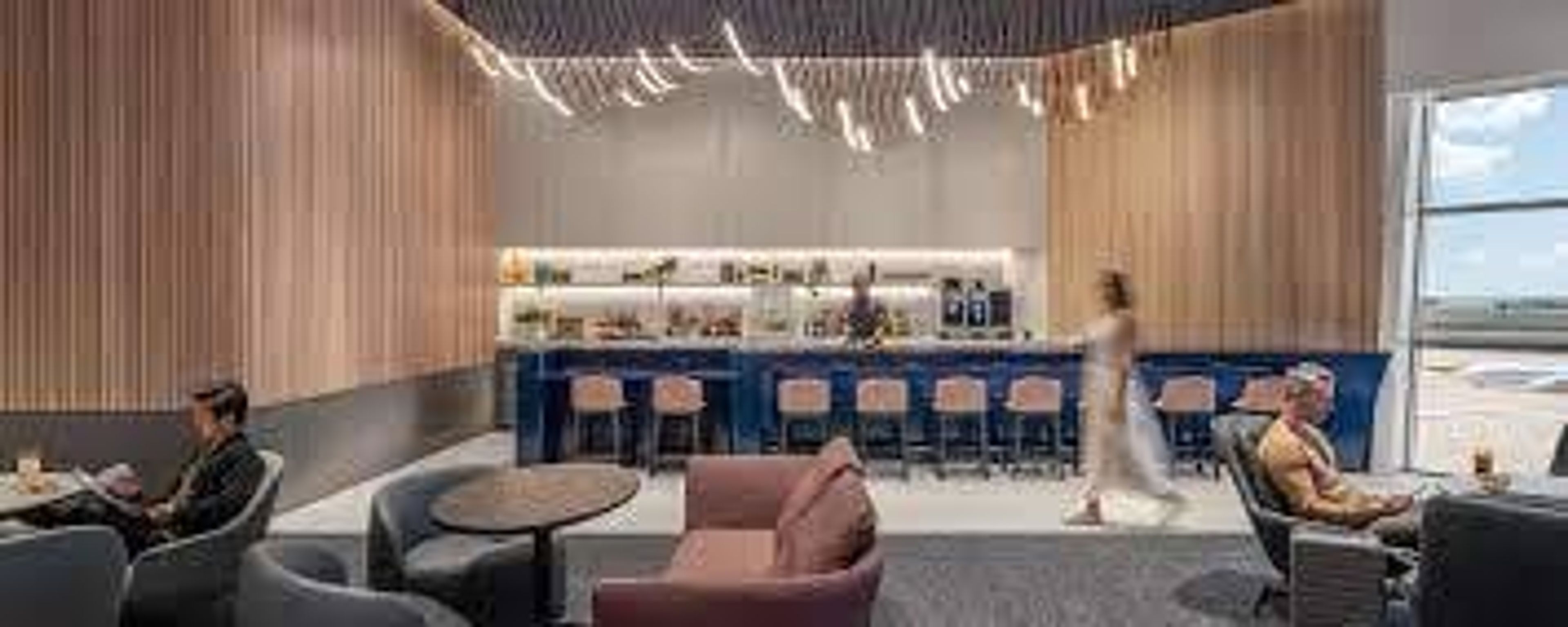 A photo from the Capital One lounge in Dallas