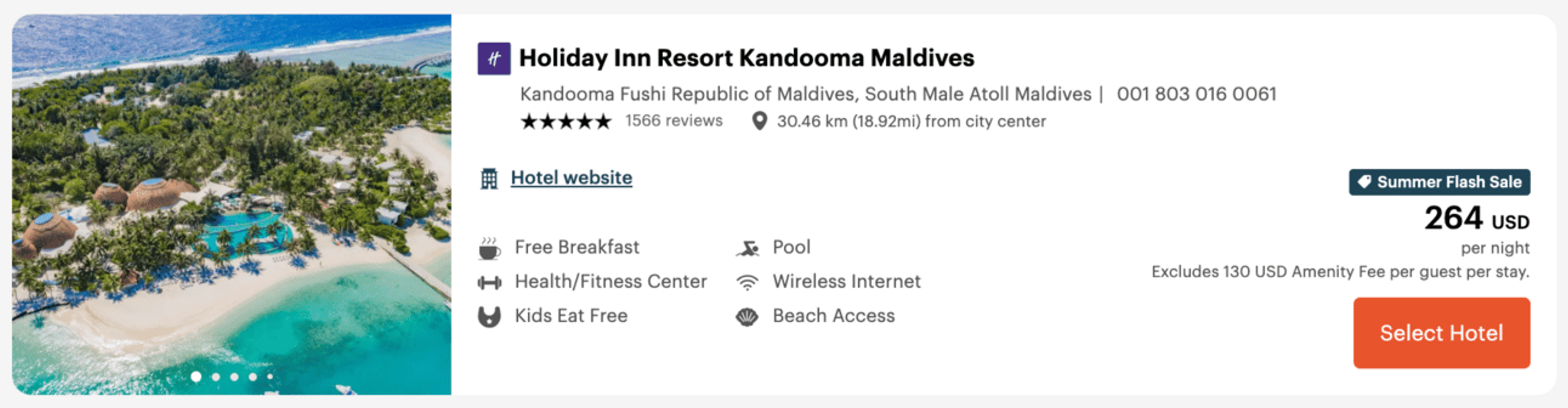 An IHG Property in the Maldives for $248 per night