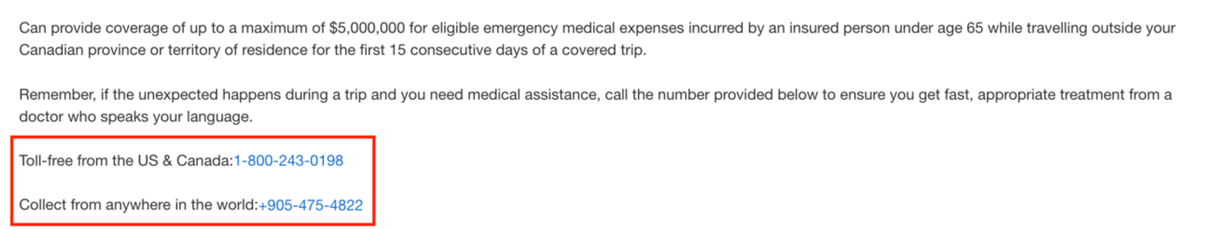 These are the Canadian numbers, so don’t go saving them in your phone 😉