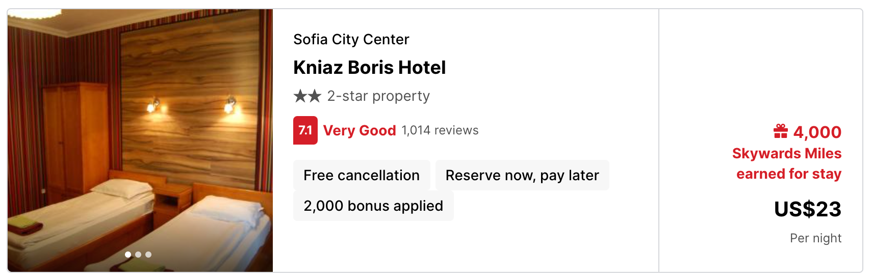 sample booking
