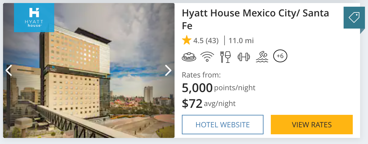 Hyatt sample booking