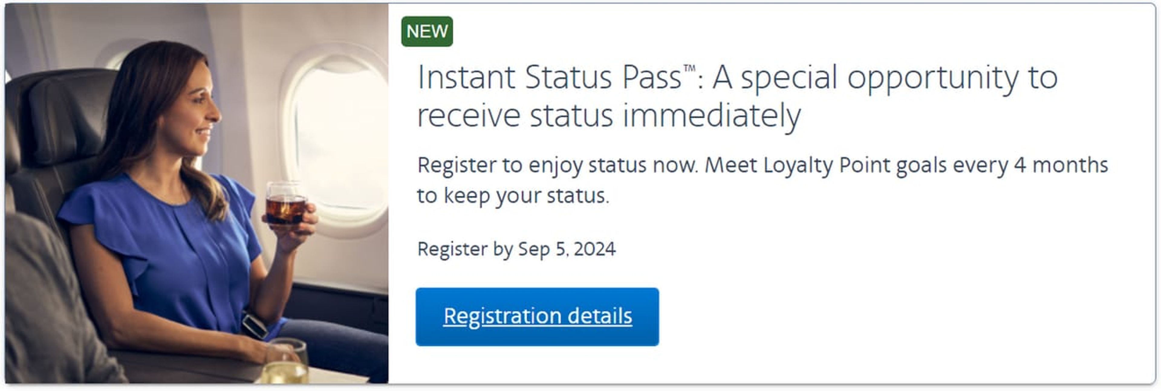 Earn instant AA status for four months