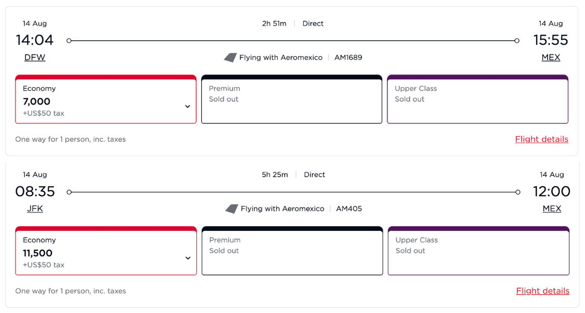 Screenshot from virginatlantic.com