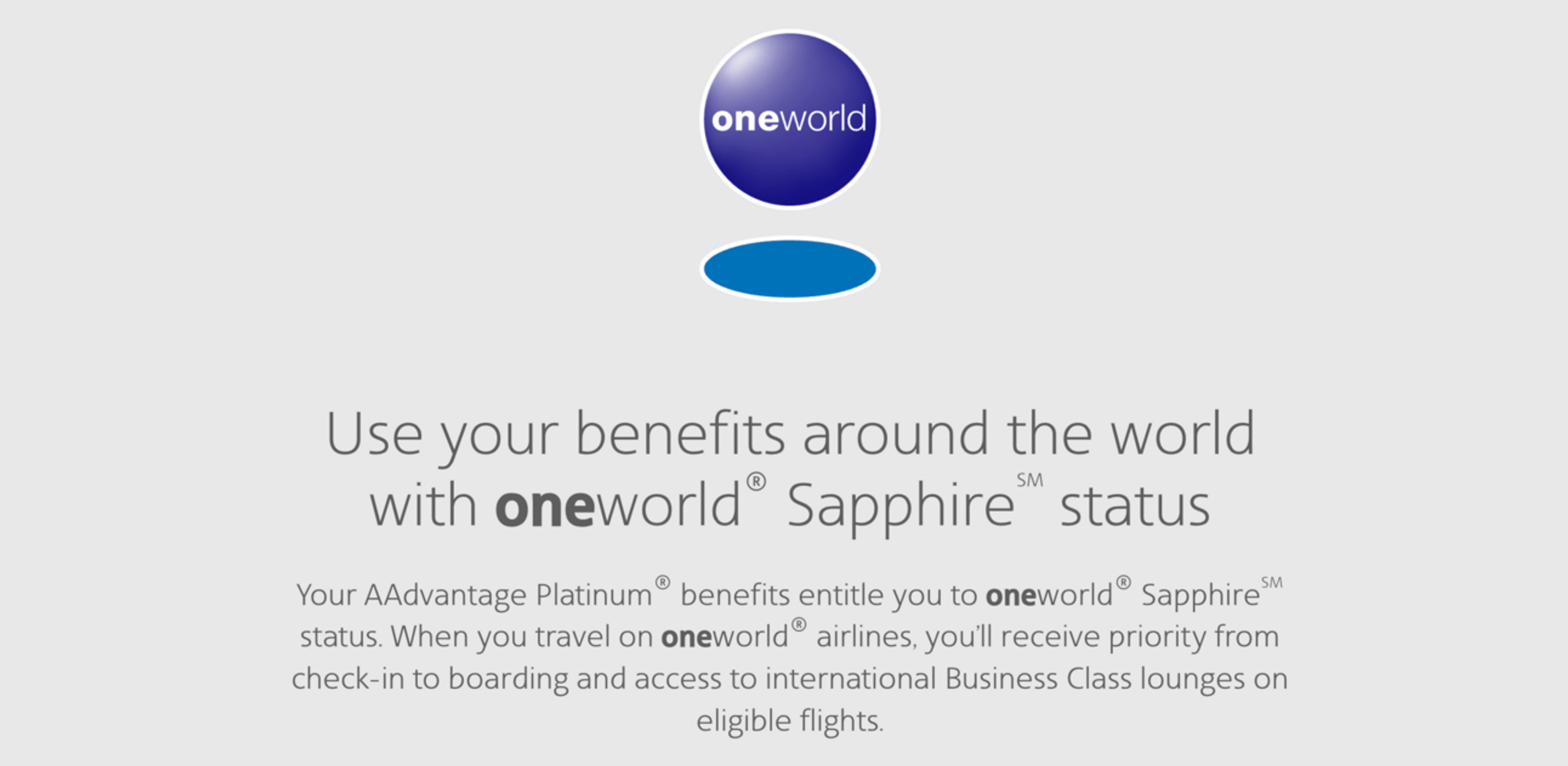 Oneworld sapphire benefits
