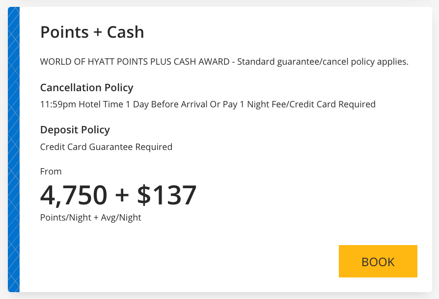 Example of a bad deal with points and cash