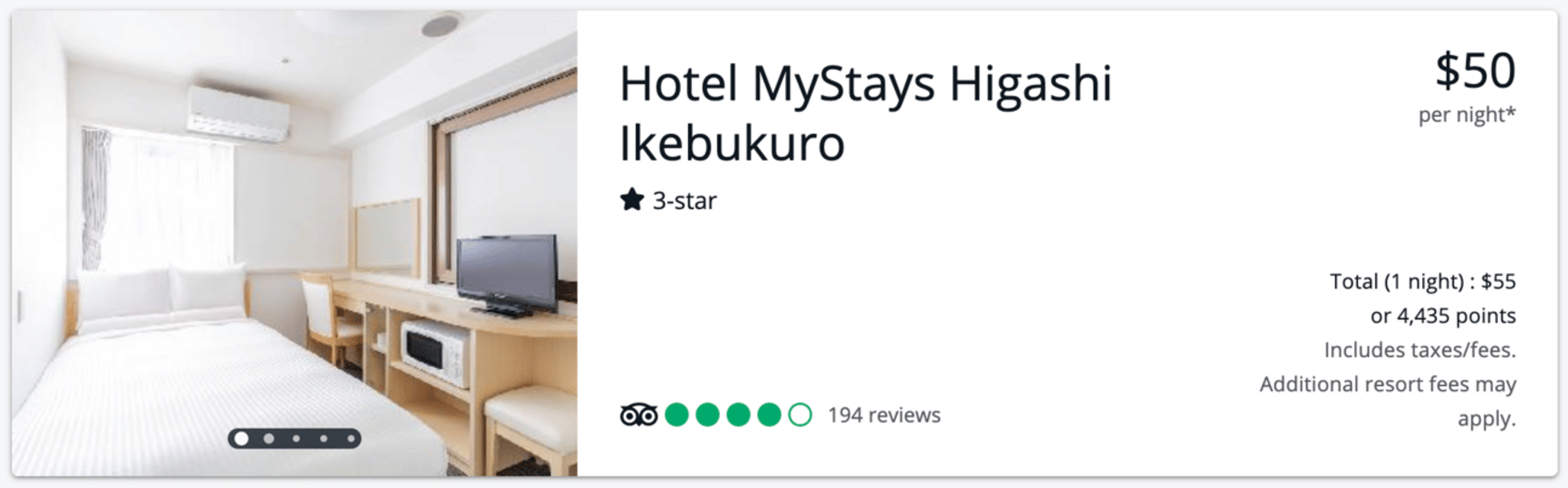 Example of a $50 hotel in Japan