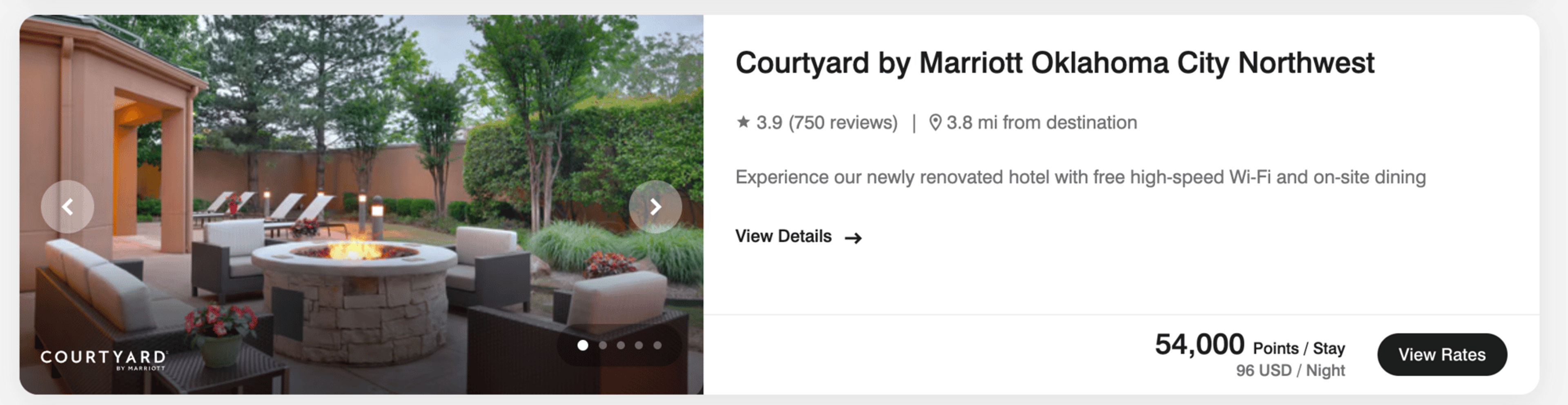 Courtyard OKC for 54,000 point