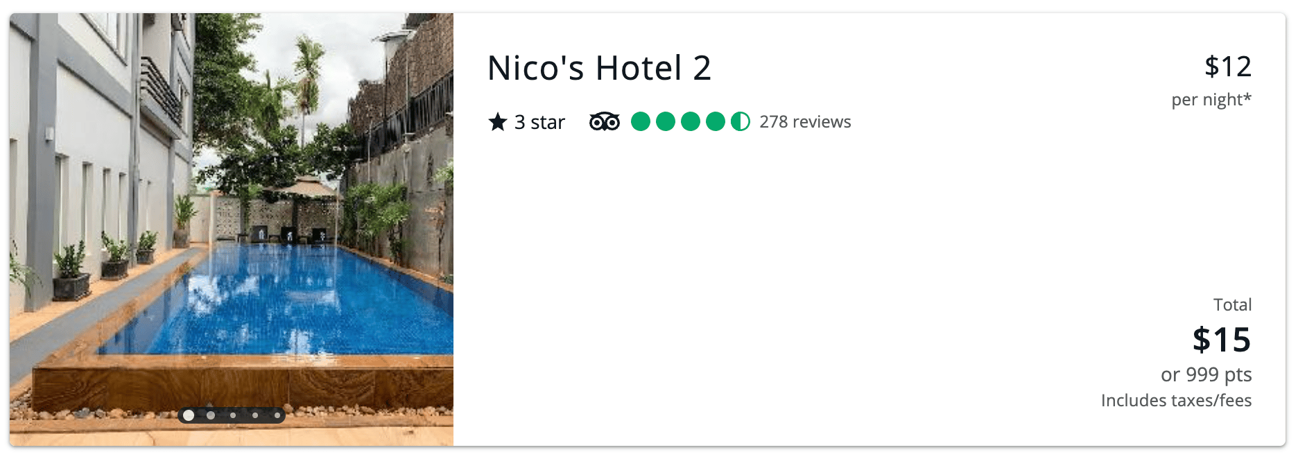 Sample portal hotel booking in Cambodia
