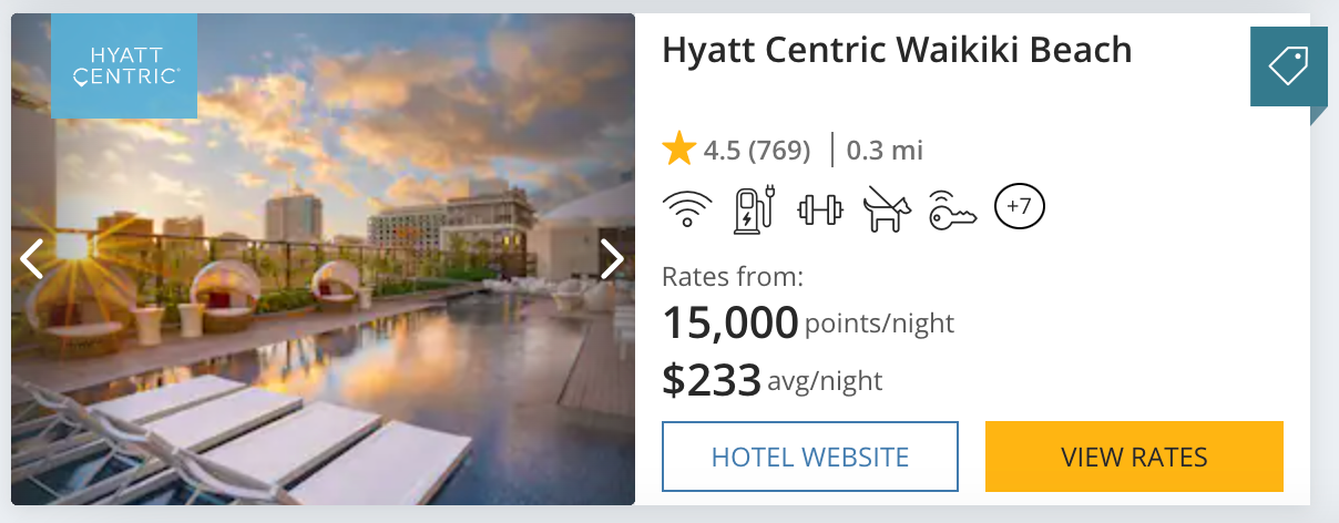 Hyatt sample booking
