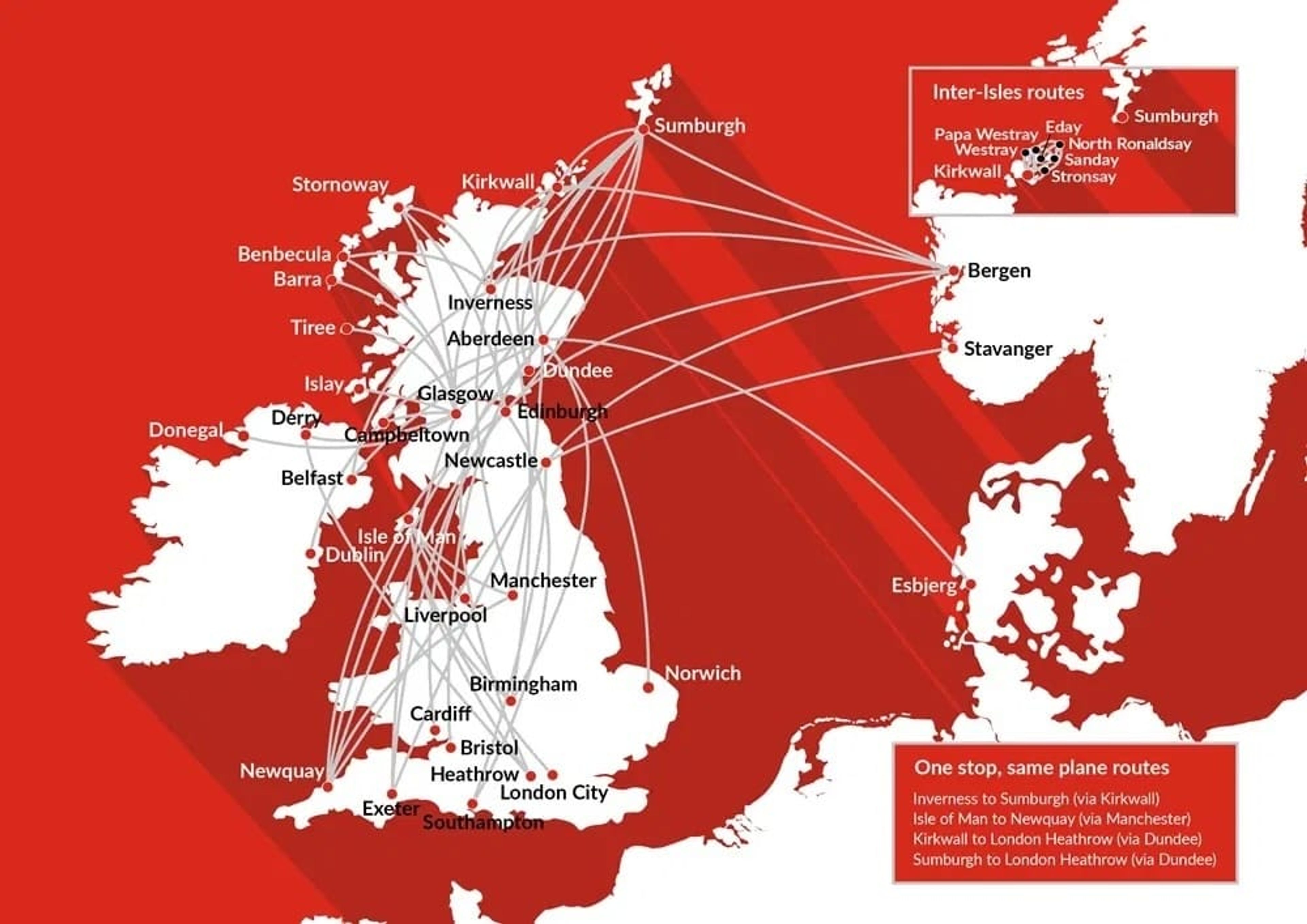 Loganair route map