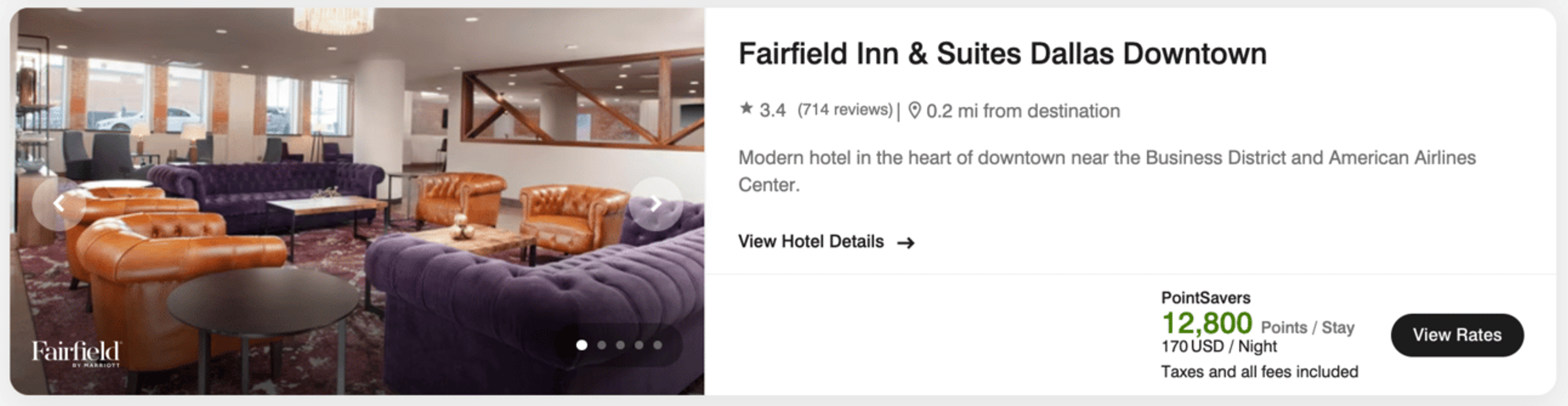 Fairfield Dallas for 13,000 points per night