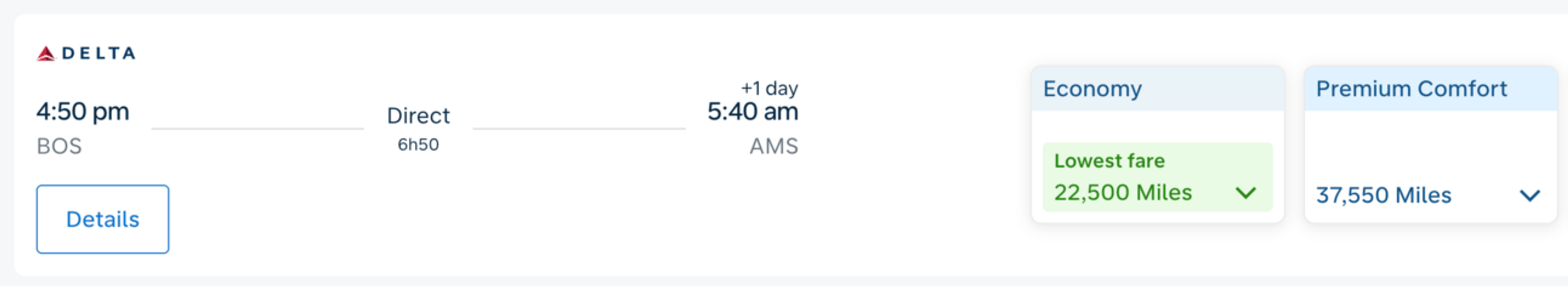 Boston to Amsterdam for 37k miles in premium economy