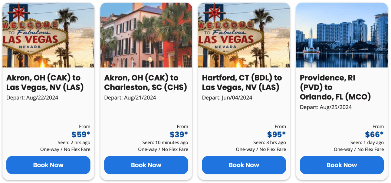 Keep in mind these prices are one-way and BEFORE any discount.