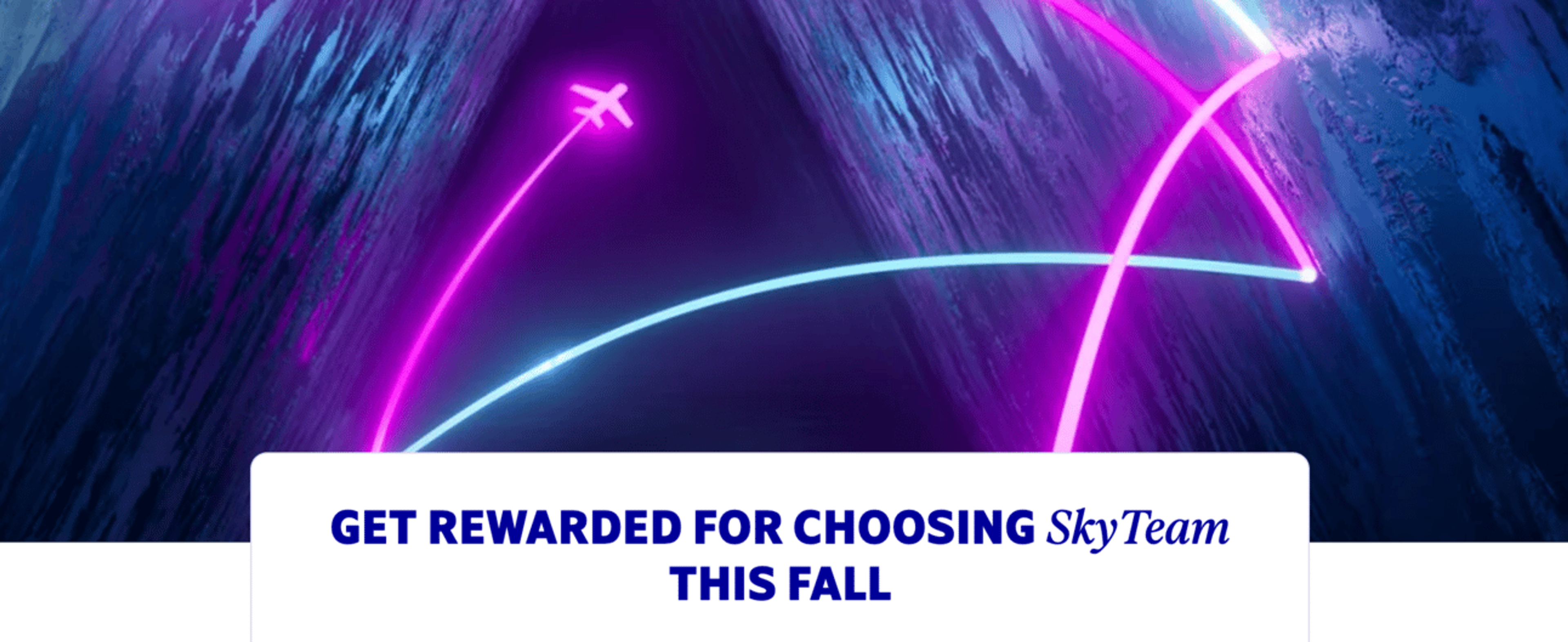 Banner image from SAS's million mile challenge