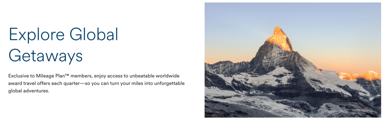 Global Getaways Landing Page