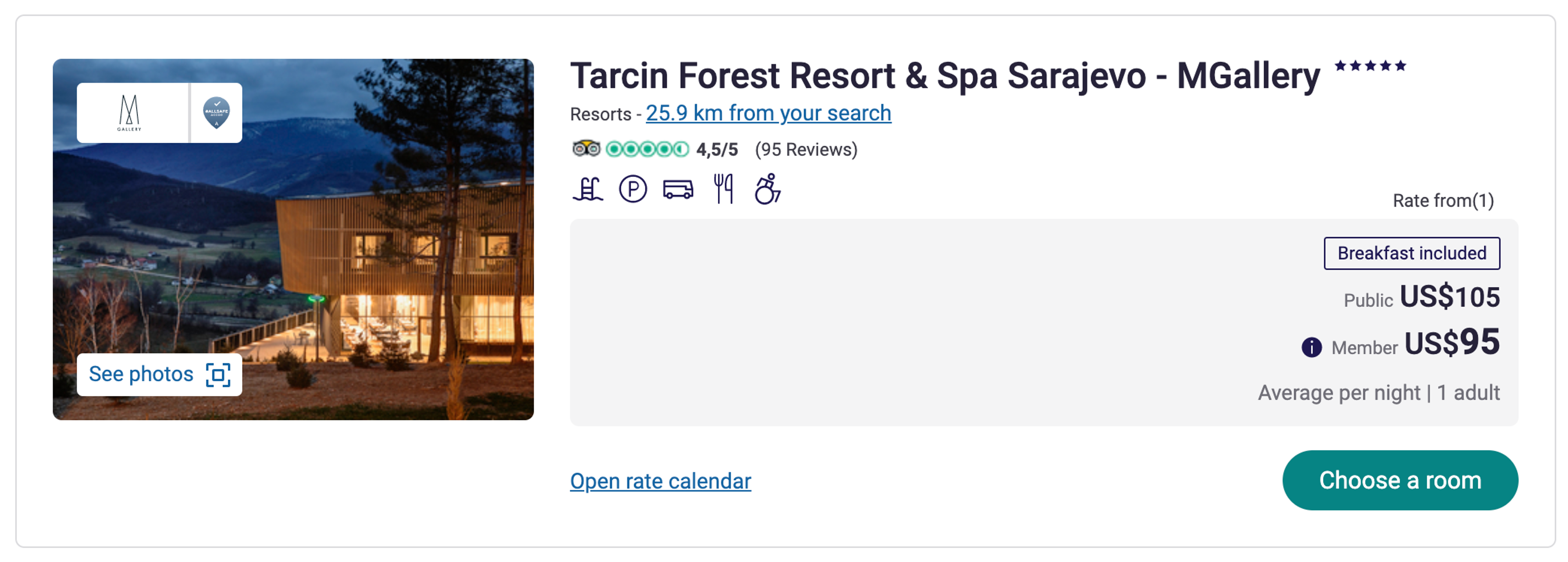 Sample Accor booking