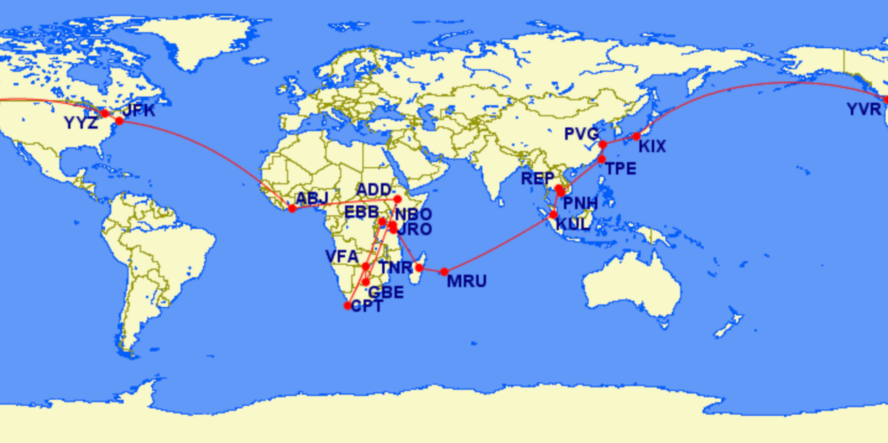 š Around the world in 47 days