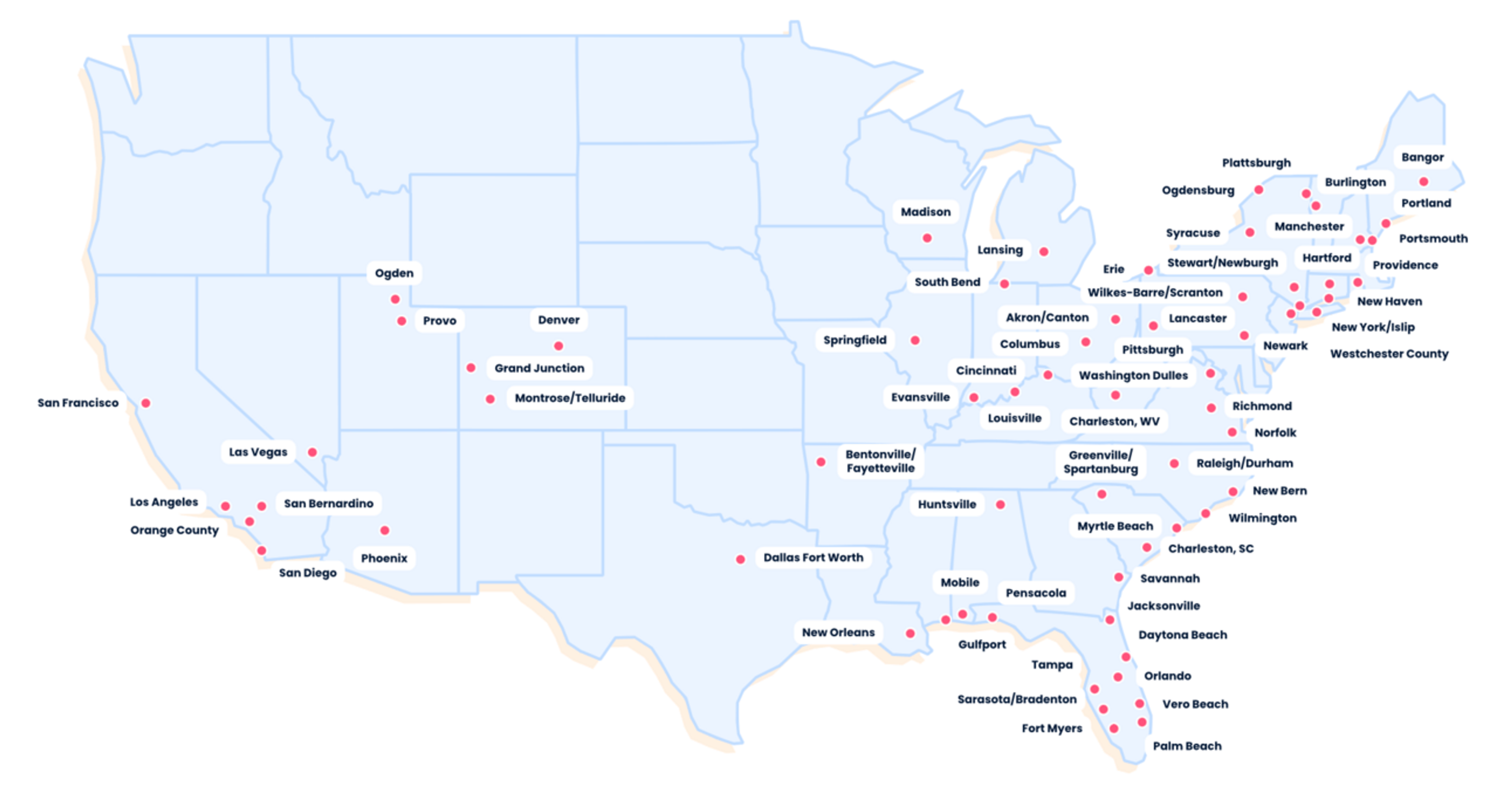 Breeze Airways network